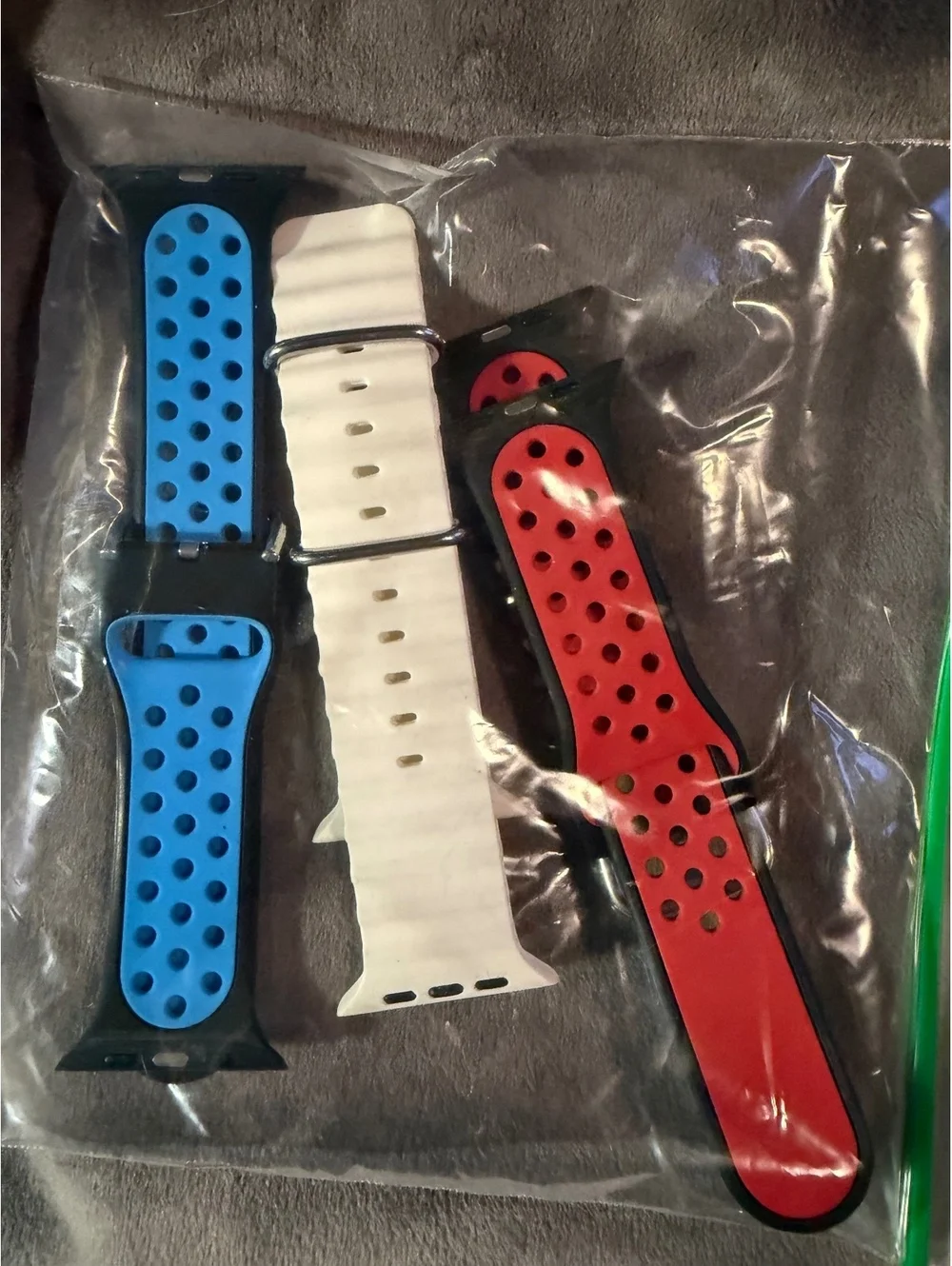 Set of 3 Sporty Silicone Replacement Watch Bands for Smartw/